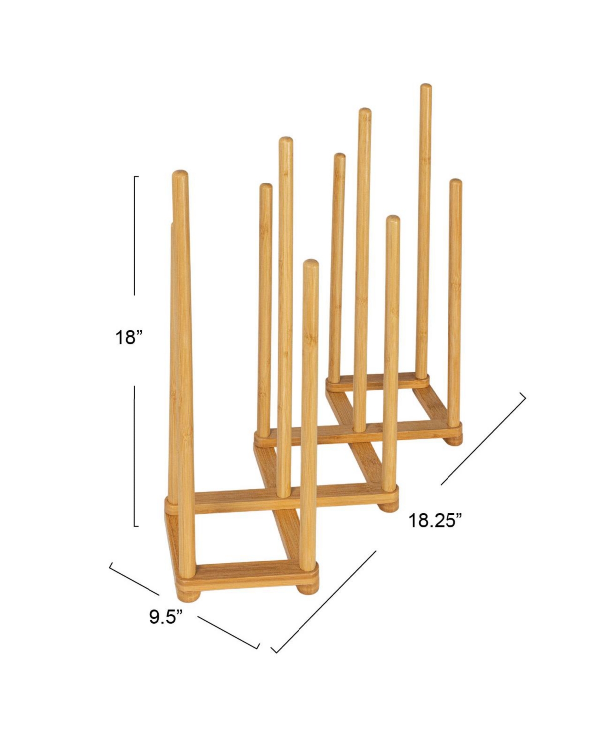 Household Essentials Bamboo 5 Pair Accordian Boot Rack, Natural