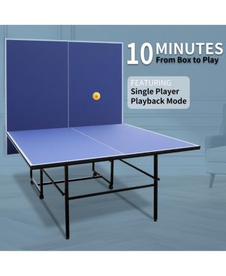 Foldable 9ft Table Tennis Set with Net, Paddles & Balls – Portable Ping Pong Table