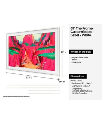 65" The Frame Customizable Bezel Modern White