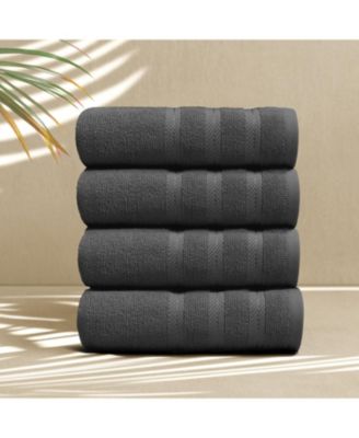 Luxury Soft & Absorbent 100% Ring Spun Cotton Hand Towels for Bathroom, Shower, Spa - 4 Piece Hand Towel Set