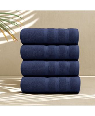 Luxury Soft & Absorbent 100% Ring Spun Cotton Hand Towels for Bathroom, Shower, Spa - 4 Piece Hand Towel Set
