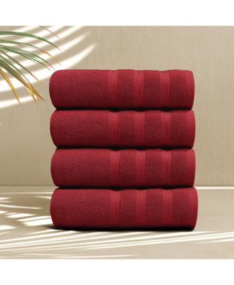 Luxury Soft & Absorbent 100% Ring Spun Cotton Hand Towels for Bathroom, Shower, Spa - 4 Piece Hand Towel Set