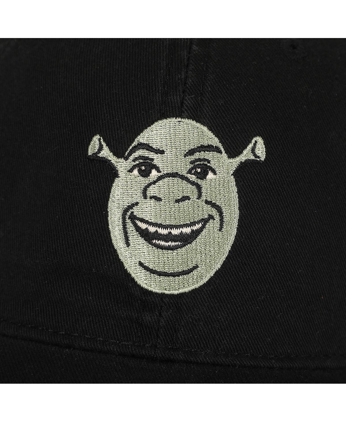 Shrek Men's Embroidered Character Face Black Unstructured Baseball Cap