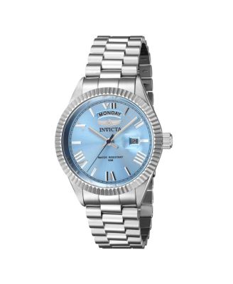Men's 43933 Specialty Quartz 3 Hand Light Blue Dial Watch