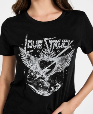 Women's Short-Sleeve Love Struck Print T-Shirt