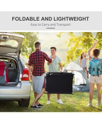 Portable Outdoor Sun Lounger, Lightweight Folding Chaise Lounge Chair w/ 5-Position Adjustable Backrest for Beach, Poolside and Patio, Black