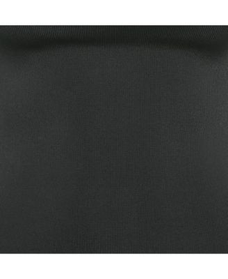 Women's Black Rib Knit Mini Bodycon Dress