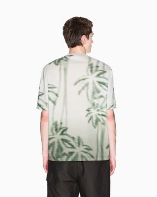 Men's Short Sleeve Palm Tree Print Crewneck T-Shirt