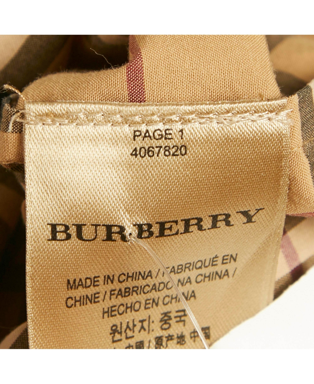 Pre-Owned Burberry Women's Beige Check Print Cotton Shirt Dress