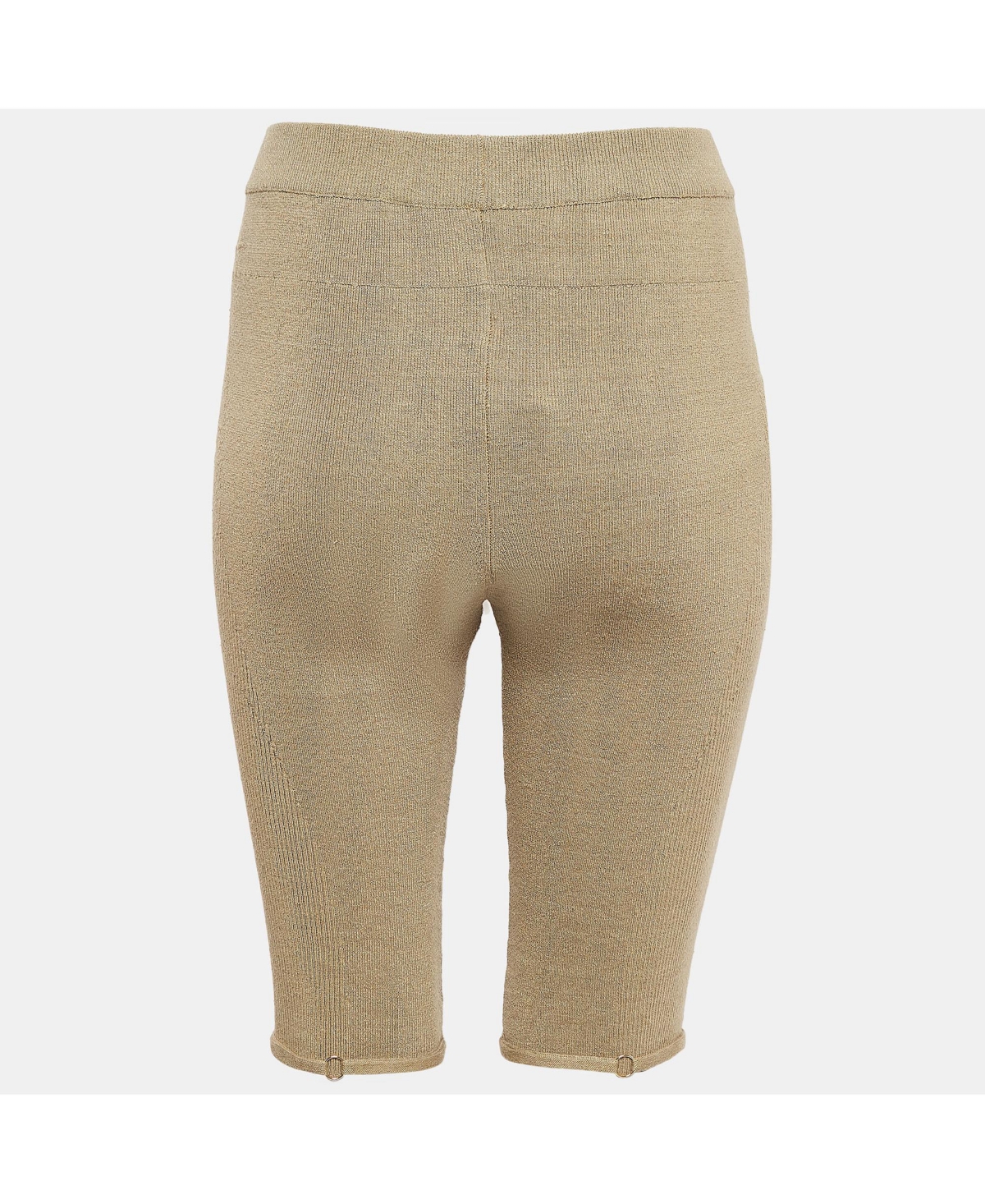 Pre-Owned Jacquemus Women's Khaki Green Linen Blend Knit Sierra Shorts