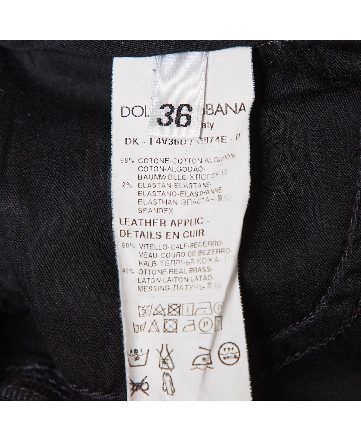 Pre-Owned Dolce & Gabbana Women's Black Denim Mini Skirt