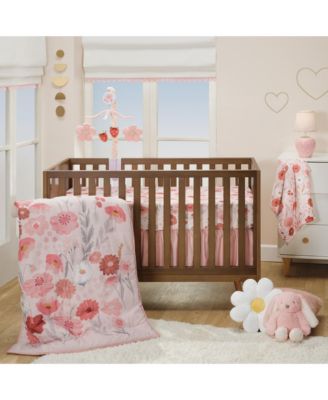 Flower Power Floral/Strawberry Baby Fitted Crib/Toddler Sheet