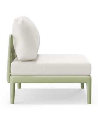 Modern Outdoor Polypropylene Resin Deep Seating Armless Sectional