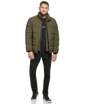 Men's Puffer With Set In Bib Detail, Created for Macy's