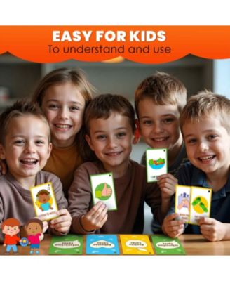 Autism Learning Materials - Communication Cards for Kids - 94 Visual Flashcards with 3 Rings & Clip