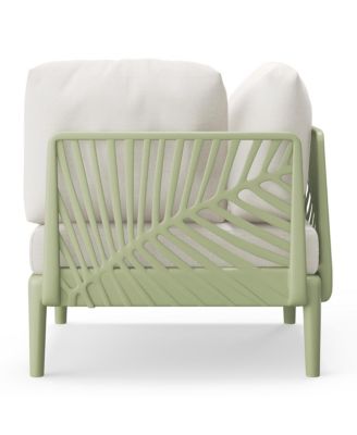 Modern Outdoor Polypropylene Resin Deep Seating Sectional Corner Chair