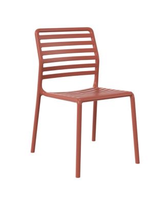 7-Piece Metal Rectangular Patio Dining Table Set With Stackable Plastic Dining Chairs For 6