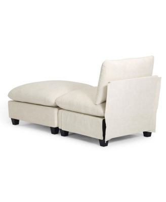 68.5" Chenille Upholstered Indoor Chaise Lounge Chair