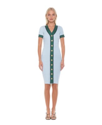 Women's Otto V Neck Ribbed Knit Dress