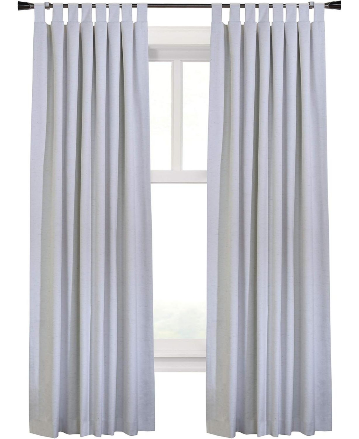 ThermaPlus Ventura Tab Top Window Curtain Panel Pair 52" x 63", White