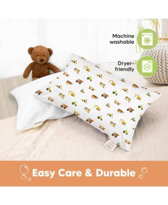 Toddler 13X18 Pillowcase, Soft Waterproof Pillow Protector Cover for Kids, Boys, Girls, Travel