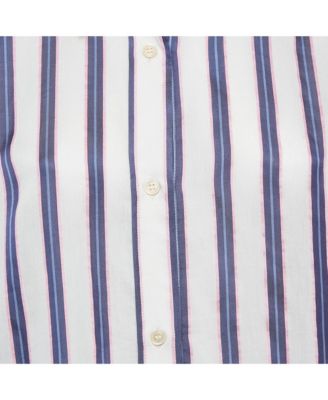 Women's Etoile White/blue Stripe Cotton Blend Seenli Dress