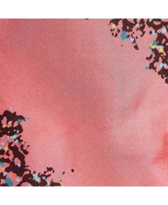 Women's Paris Pink Printed Silk Sleeveless Mini Dress