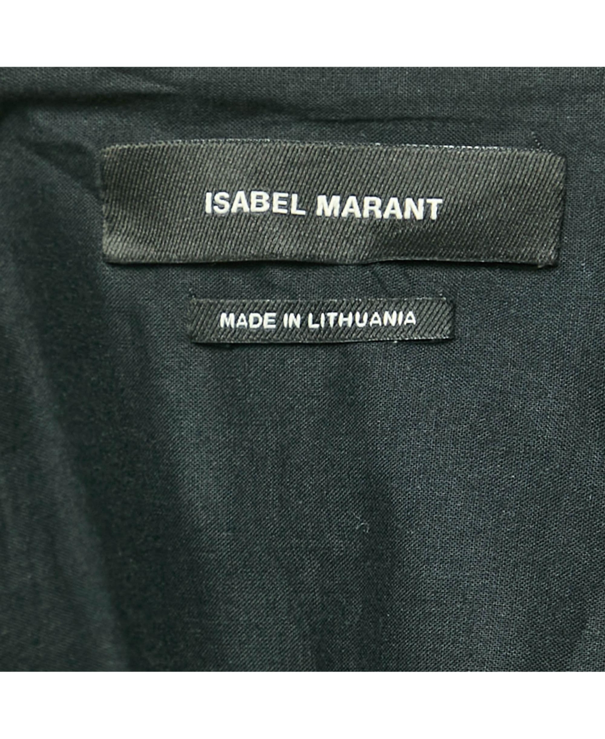 Pre-Owned Isabel Marant Women's Black Lurex Cotton & Linen Wrap Dress