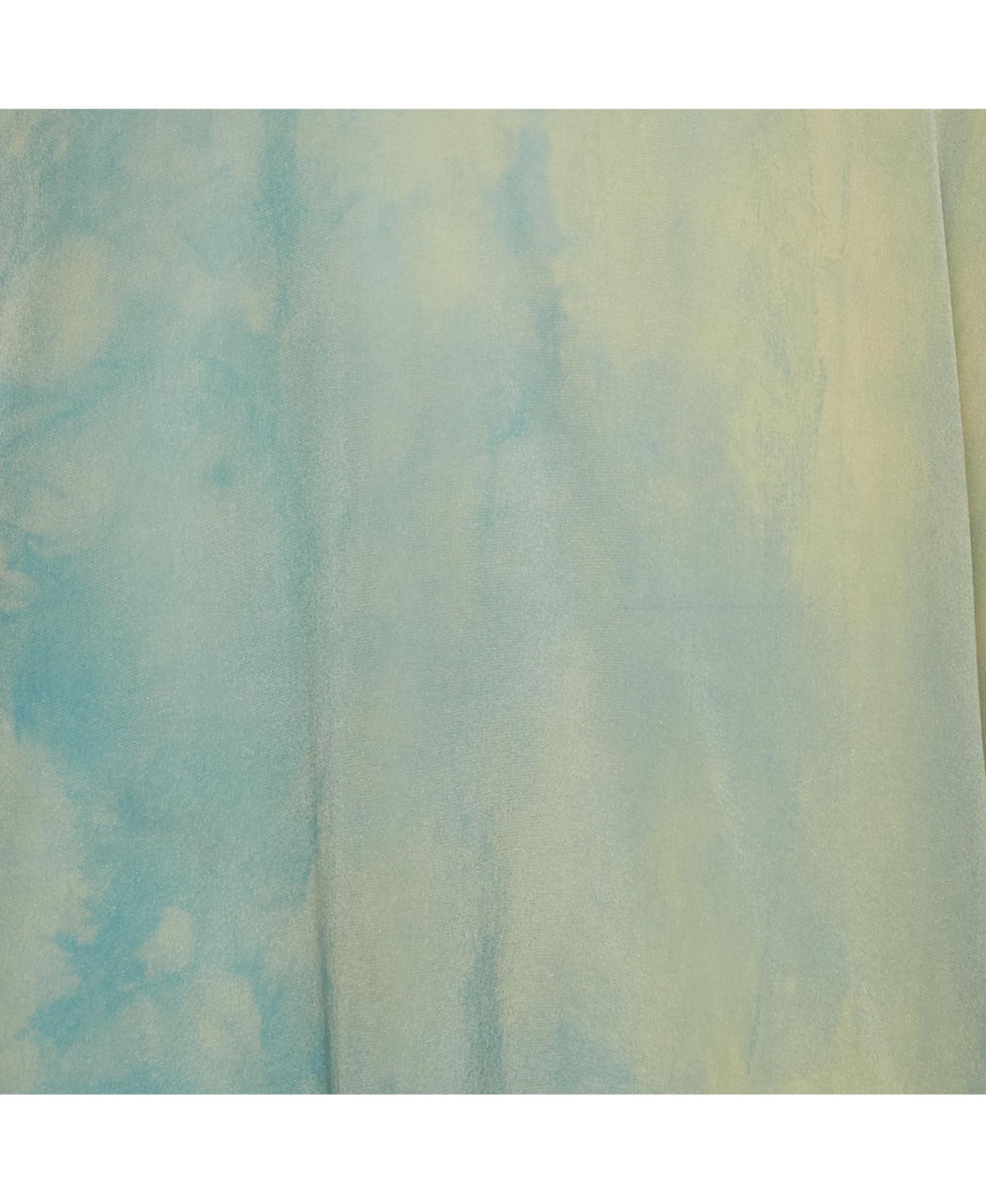 Pre-Owned Versace Women's Blue Abstract Print Silk Lace-Up Mini Dress