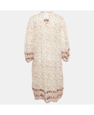 Women's Etoile Pink Printed Cotton Pleated Midi Dress