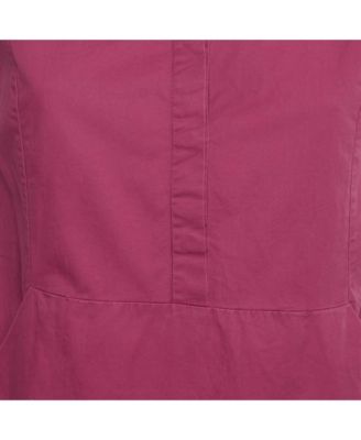 Women's Brit Dark Pink Cotton Sleeveless Mini Dress