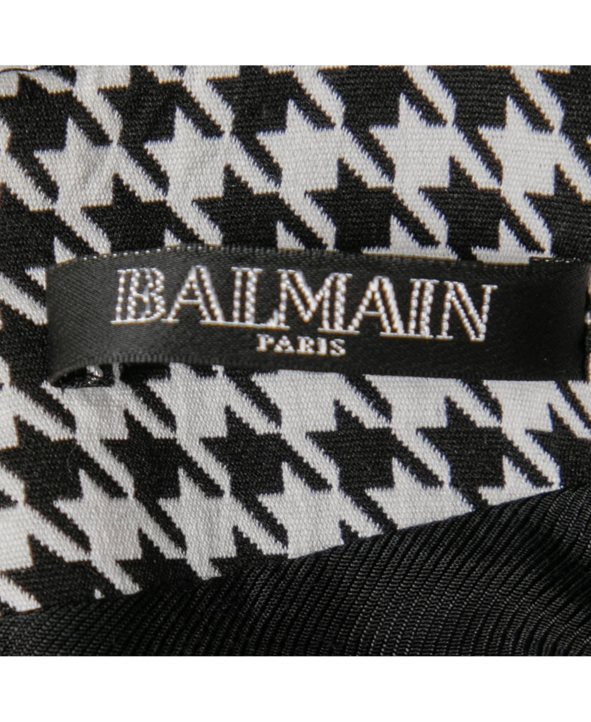 Pre-Owned Balmain Women's Monochrome Houndstooth Jacquard Mini Dress