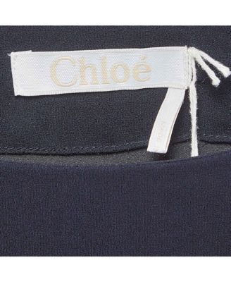 Women's Navy Blue Crepe Tie-Up Detail Anthraci Robe Dress