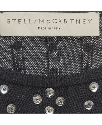 Women's Black Embellished Cotton Knit Mini Tank Dress