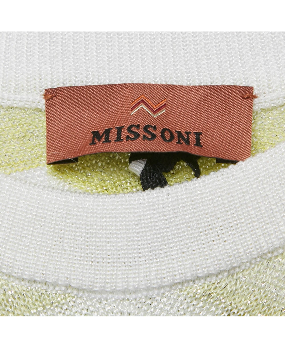 Pre-Owned Missoni Women's Multicolor Zig Zag Lurex Knit Sleeveless Dress