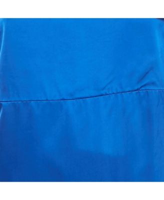 Women's Blue Satin One Shoulder Mini Dress