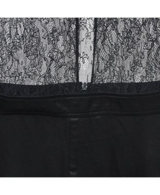 Women's Pre-Owned D&g Black Lace And Satin Flared Short Dress