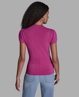 Women's Tulip Sleeve Cinch Waist Pull-On Top