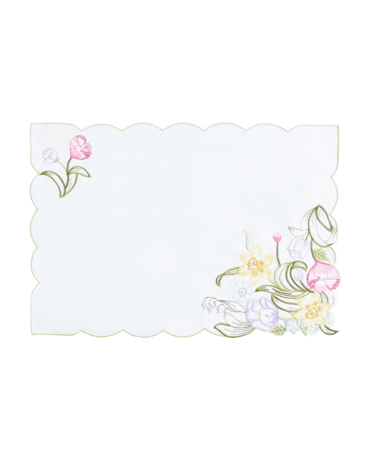 Elrene Embroidered Floral Cutwork Placemats, Set of 4