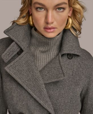 Women's Double-Breasted Belted Wrap Coat