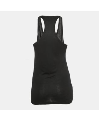 Women's Black Logo Print Knit Tank Top