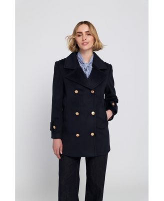 Women's Melton Peacoat Coat