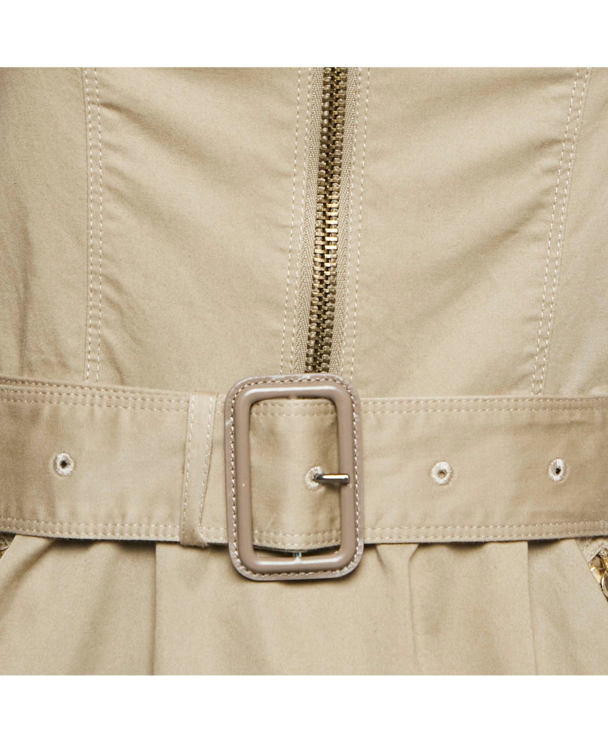 Pre-Owned Burberry Women's London Beige Cotton Belted Sleeveless Mini Dress