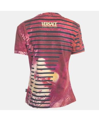 Women's Jeans Couture Pink All-Over Print Stretch Cotton Short Sleeve T-Shirt