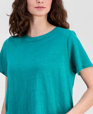 Women's Linen Jersey Crewneck T-Shirt