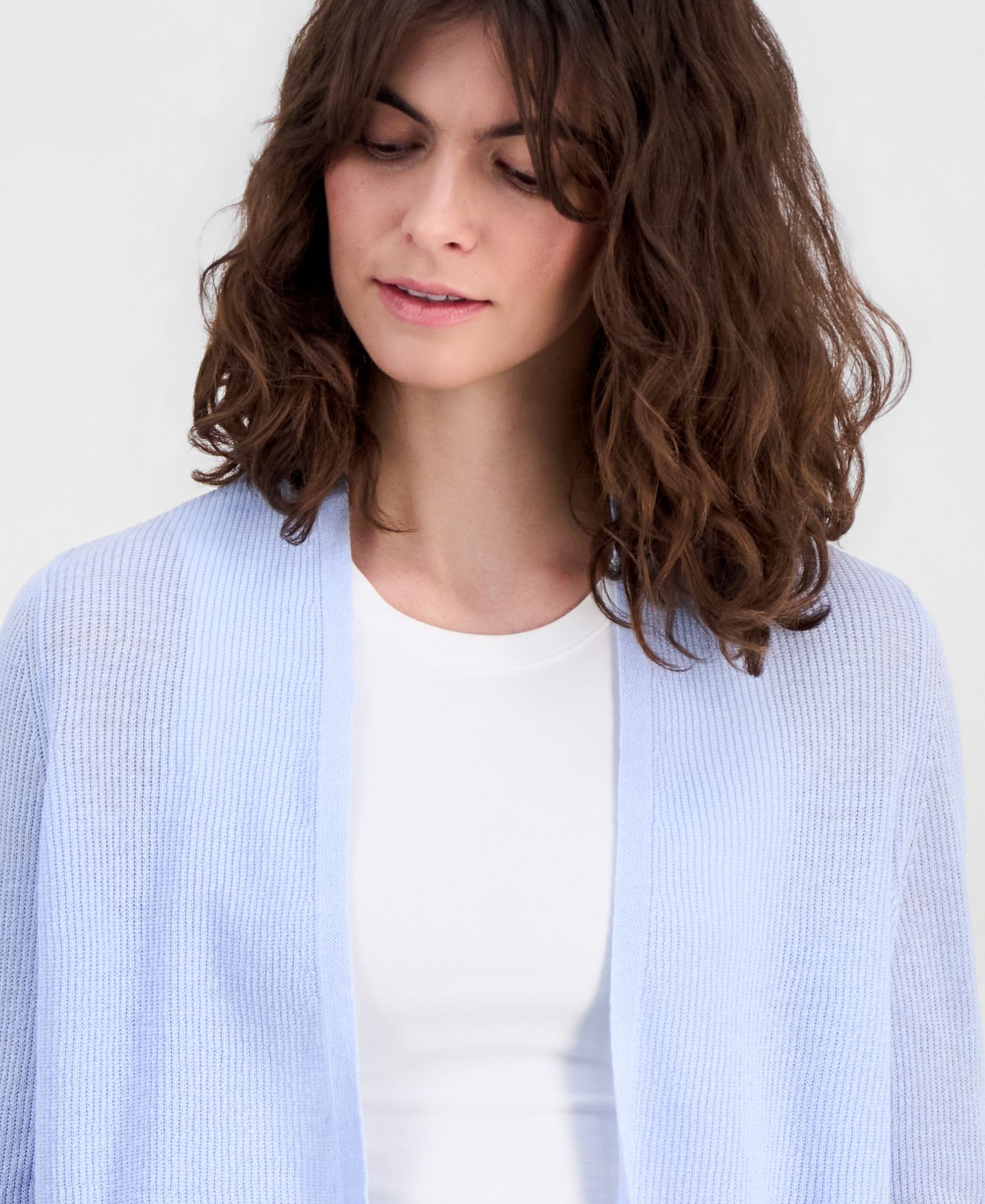 Женский кардиган Eileen Fisher Linen Cotton Open-Front, цвет: Arybl — фото 3