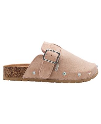 Girls' 1-13 Buckled Details Slip-On Shimmer Clogs