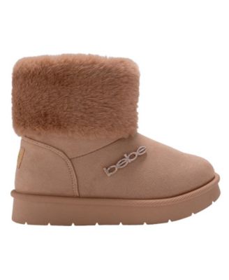 Girls' 1-13 Cuff Rhinestone Logo Boots