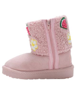 Girls' Toddler 5T-10T Embroidered Winter Boots