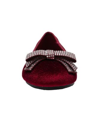 Girls' 1-13 Rhinestone Bow Ballet Flats